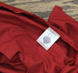 Ienjoy Double Brushed Solid 3-Piece Duvet Cover Set Burgundy Red King