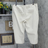 Zac & Rachel Womens Stretch Waist Dress Cropped Pants Brown Tan 18W