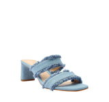 Schutz Womens Amely Mid Block Sandals Azul / Summer Blue Jeans 9.5B