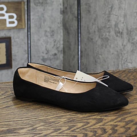 A New Day Corinna Wide Width Ballet Flats with Memory Foam Insole Black 9.5W