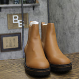Journee Collection Block Heel Booties with Tru Comfort Foam Tan Brown 8.5M