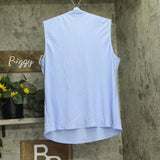 Kasper Classic Drape Audrey Tie-Neck Blouse 10924623 California Sky Blue 2X