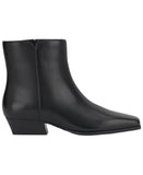 INC International Concepts Low Heel Side Zip Ankle Booties Black Beauty 6M
