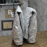 A New Day Womens Abba Sequin Foldover Tall Boots 91636693 Silver Gray 7.5M