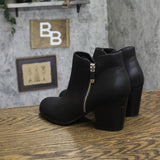 Style & Co. Masrinaa Ankle Booties Faux Leather MASRINAAP Black 9.5M