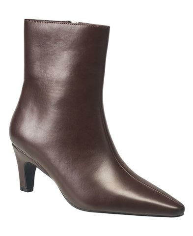 French Connection Womens Alex Kitten Heel Bootie FC-ALEX-S Chocolate Brown 6M