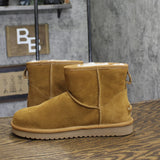 Koolaburra By Ugg Mini II Faux Fur Lined Ankle Boots 1114851 Chestnut Brown 8M