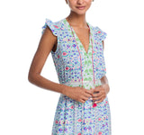 Bell Womens Annabelle Maxi Dress BELLSU25-1 Fuschia Print Blue S