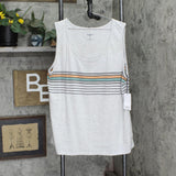 Goodfellow & Co Men's Striped Relaxed Fit Scoop Neck Tank Top Gray 2XL