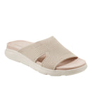 Easy Spirit Amari Sporty Flat Slide Sandals SEAMARI2-H Beige Gold Lurex 7M