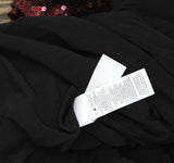 Dress The Population Sequin Bodycon High Side Slit V Neck Maxi Dress Port Red L