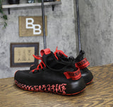 Warning Isecured Womens Lightweight Foam Mesh Sneakers Red / Black 10 (EUR 41)