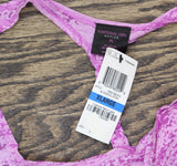 Material Girl Juniors Braided-Back Graphic Tank Top Blooming Lotus Purple XL
