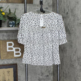 Ny Collection Womens Petite Printed Balloon Sleeve Top PITU0415P