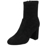 Journee Collection Vivia Stretch Dress Booties Faux Suede VIVIA Black 7.5W