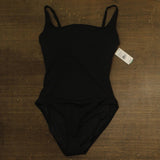 Bleu By Rod Beattie Women's Ribbed Square-Neck One-Piece Swimsuit Black 18W