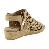 JBU By Jambu Womens Tessa Shooties Round Toe Wedge Sandals Tan Shimmer Brown 8M