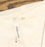 Ny Collection Womens Crepe Blouse Top with Necklace MCRU1045 White L