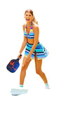 Anne Cole Barcode Stripe Halter Bikini Top Anne Cole Barcode Stripe Blue Multi L