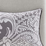 Madison Park Vienna Sateen Cotton 7-Piece Comforter Set Vienna Grey Queen