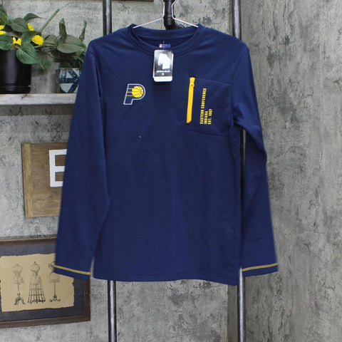 NBA Indiana Pacers Men's Crew Neck Sport Fleece Sweatshirt Blue / Yellow S