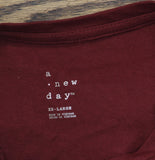 A New Day Extended Short-Sleeve T-Shirt 93042677 Dark Red 2XL