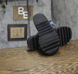 Wild Pair Womens Kudose Sporty Embellished Sandalds Strappy Denim Blue 9.5M