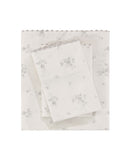 Elmwood Home Callie Floral 200-Thread Count 4-Pc. Sheet Set Gray Queen