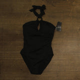 Lauren Ralph Lauren Macrame-Ring High-Neck One-Piece Swimsuit 20501267 Black 10