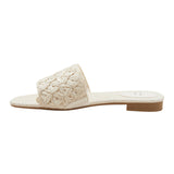 A New Day Woven Raffia Slide Sandals with Memory Foam Insole White Multi 8M