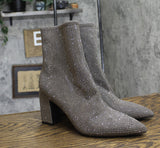 A New Day Womens Cassidy Rhinestone Ankle Boots 91636630 Silver Gray 10M