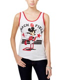 Disney Juniors Mickey Track & Field Graphic Tank Top White / Red S