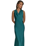 Donna Karan Womens Cowlneck Slip Gown Dress Evening KA5B12P3 Lawn Green 16