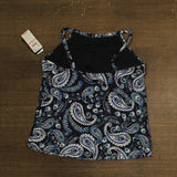 Island Escape Cali Underwire Tankini Swim Top N760449 Black Paisley Multi 10