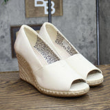 Toms Womens Michelle Peep-Toe Heeled Shoes 10017900 Natural Brown 8M