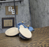 Stuart Weitzman Womens Belize 50 Sandal Pump Heeled SI662 Washed Blue 7.5B