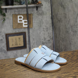 Tommy Hilfiger Triple Strap Slide Open Toe Flat Sandals Light Denim Blue 7M