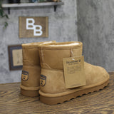 Bearpaw Alyssa Suede Water-Repellent Wool-Lined Ankle Boots Hickory Brown 10M