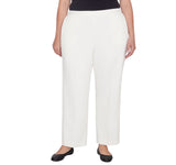 Alfred Dunner Copenhagen Corduroy Average Length Pants Winter Off White 16W