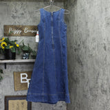 1. STATE Womens Scoop-Neck Sleeveless Denim Dress DS93397692AI Blue Quart XS