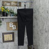 89th & Madison Womens Stretch Faux Leather Trim Dress Pants Black 6