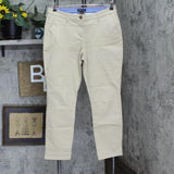 Nautica Jeans Womens Chino Ankle Pants 1784510 Khaki Brown 10