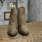 Journee Collection Womens Side Zip Link Booties LINK-TAU Taupe Brown 8M