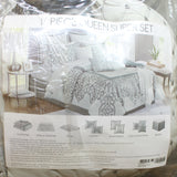 Jla Home Lisette 14-Pc. Damask Jacquard Comforter Set Bedding Silver Gray Queen