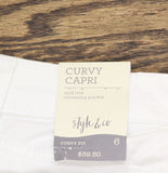 Style & Co. Curvy Cuffed Capri Jeans 100093890 Bright White 6