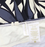Anne Cole Draped Front Underwire Swim Top Tankini Black / White Multi 38C / 40B