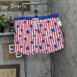 Mad Engine Mens Star Print Striped Americana Swim Shorts 89218265 Blue / Red XL