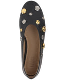 INC International Concepts Womens Rachany Hardware Flats Black Smooth 8M