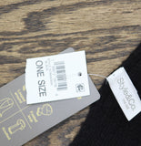Style & Co. Womens Wrap Scarf Cable Knit Convertible Cozy Fall SC9542505 Black