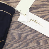 Gottex Womens Standard Onyx Bandeau One Piece Swimsuit OO070R Black Gold 8